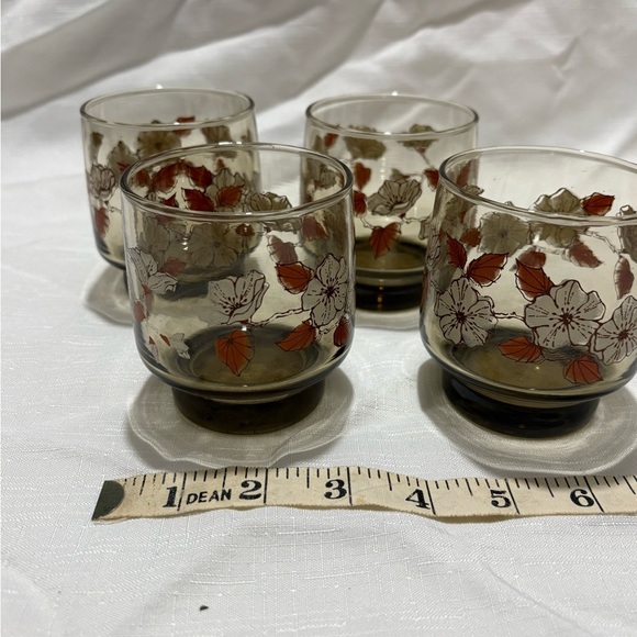Vintage Libbey Floral Drinking Glasses - Picture 3 of 5